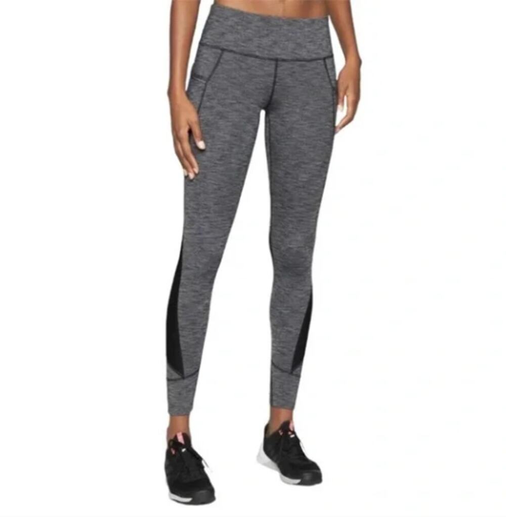 Athleta Relay Tight 2.0 Heathered Gray Ankle Cropped Leggings Small